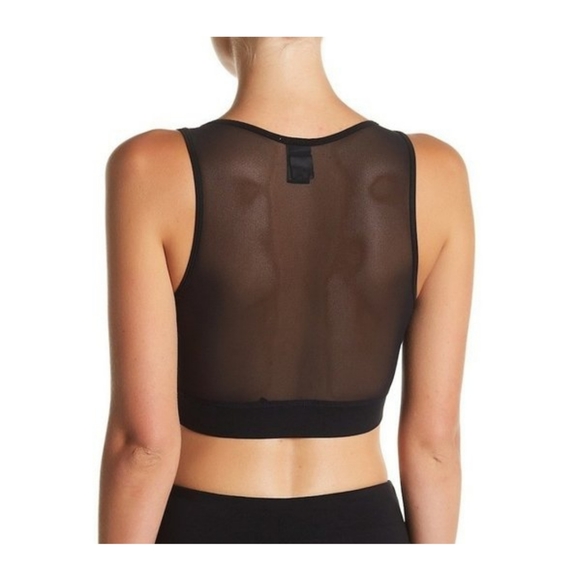 Black mesh sports bra see through mesh back - Picture 2 of 6